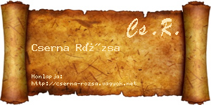 Cserna Rózsa névjegykártya